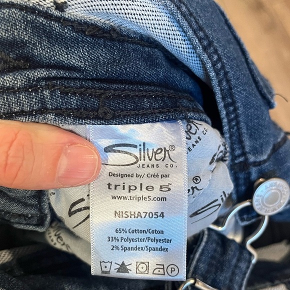 Silver Jeans Co. NISHA Girls Denim Overalls - Size 110cm (approx. age 4-5) - Picture 5 of 7